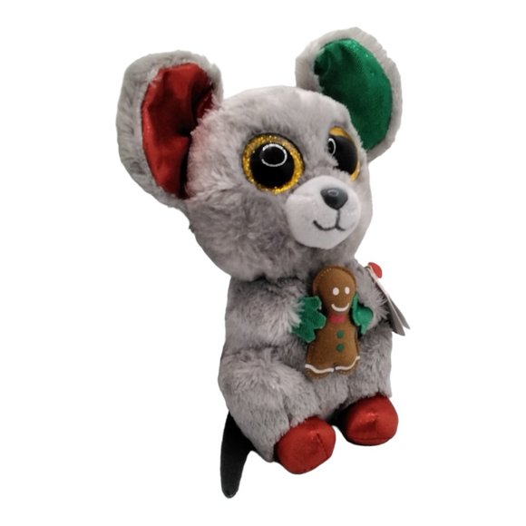 Retired TySilk Beanie Boos Mac Christmas Mouse With Tags - Like New Condition - Picture 4 of 8